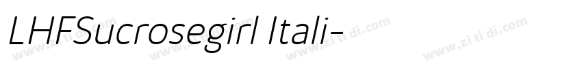 LHFSucrosegirl Itali字体转换